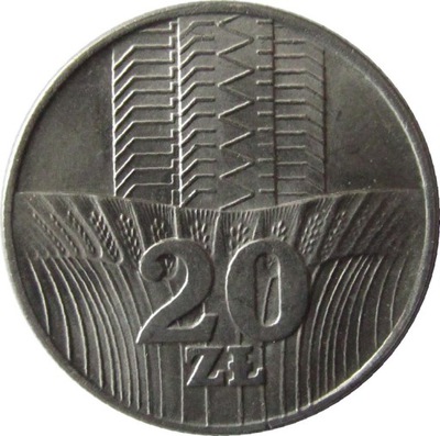 20ZŁ 1976 - WIEŻOWIEC I KŁOSY - STAN (1-) - K.764