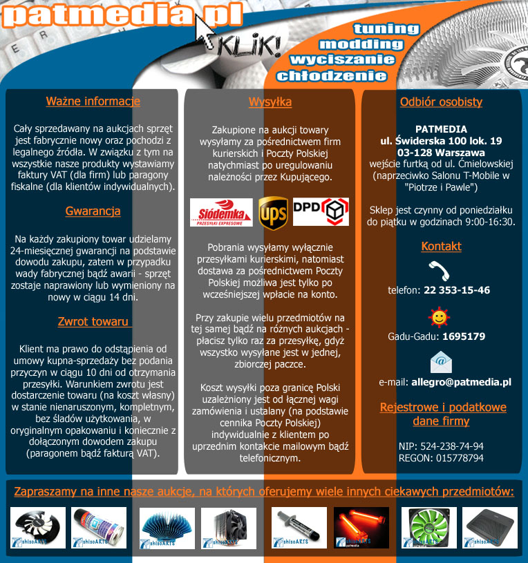 Kliknij aby zobaczyć inne nasze aukcje!