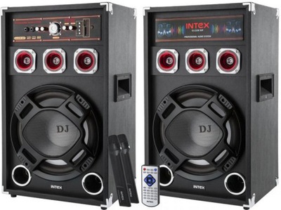 ZESTAW STEREO KARAOKE MIKROFONY bezprze. PILOT MP3