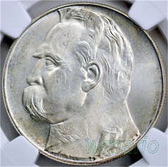 10 zł 1939, PIŁSUDSKI, PERFEKCYJNE, NGC MS65
