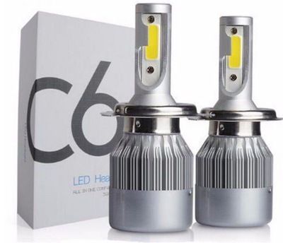 Zestaw LED COB H4 72W 8000 lm żarówki DZIEŃ/NOC