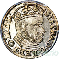 K23-85 Trojak 1585, Olkusz, MENNICZY, PCGS AU58