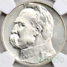 5 zl 1936 Piłsudski PERFEKCYJNE, HIT NOTA NGC MS65