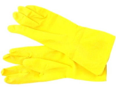 Rękawice gumowe rękawiczki gospodarcze żółte XL