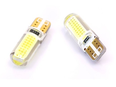 Żarówka COB 2 diody LED W5W T10 postojówki SILIKON