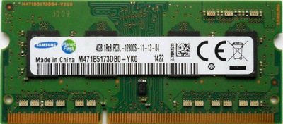 SAMSUNG 4GB DDR3 1600MHz 1Rx8 PC3L-12800S-11-13-B4
