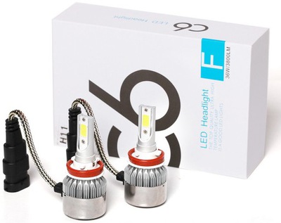 Zestaw LED COB H11 72W 7600 lm żarówki DZIEŃ/NOC