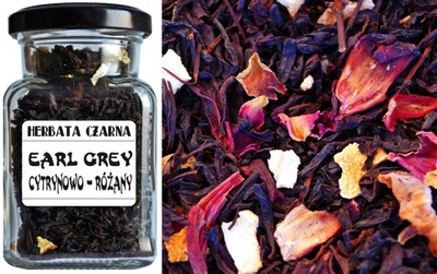 H. czarna EARL GREY CYTRYNOWO RÓŻANY w słoiczku
