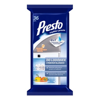 PRESTO ŚCIERECZKI DO LODÓWEK I MIKROFALÓWEK 36szt.