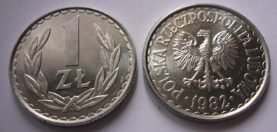 1 zł złoty 1982 mennicza menniczy Odmiana A