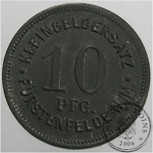 Boleszkowice - Furstenfelde, 10 fenigów, RRR