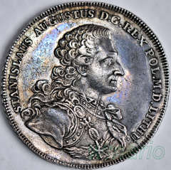 Poniatowski, piękny talar w zboii 1766