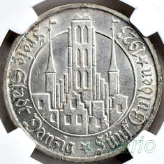 WMG 5 Guldenów 1923, MENNICZE, NGC AU58