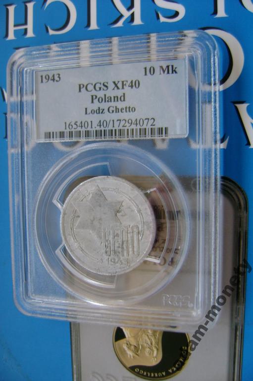 10 Marek 1943 PCGS XF45 IDEAŁ