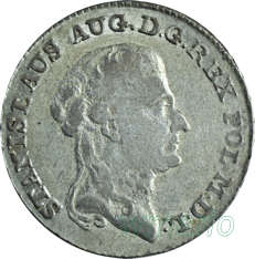 Stanisław A. Poniatowski, dwuzłotówka 1794, piękna