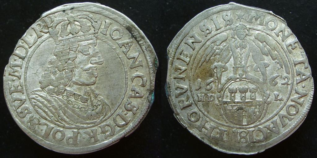 ort toruń  1662 jan kazimierz