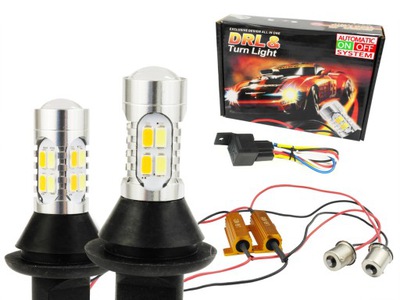 2w1 Światła LED DZIENNE + KIERUNKOWSKAZY DRL PY21W
