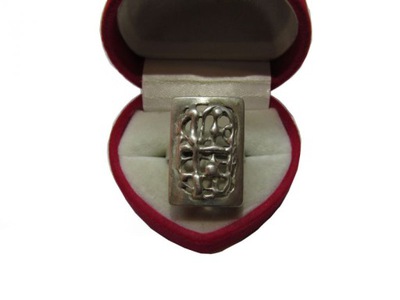 SREBRO 925 CIEKAWY SREBRNY PIERŚCIONEK R. 12