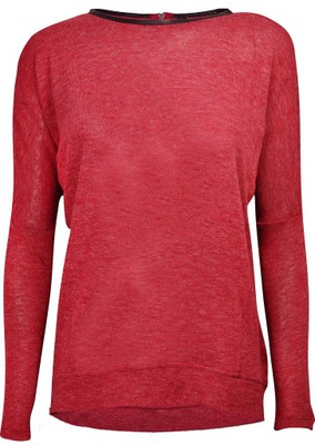 Atmosphere Bordowa Bluzka Lamówka M 38