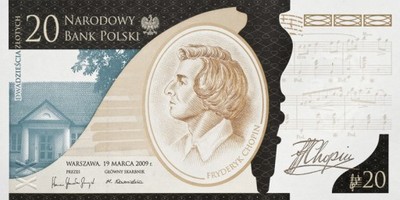 20 złotych Fryderyk Chopin  2010