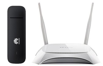Zestaw 4G 3G Router WiFi TL-MR3420 + Modem LTE