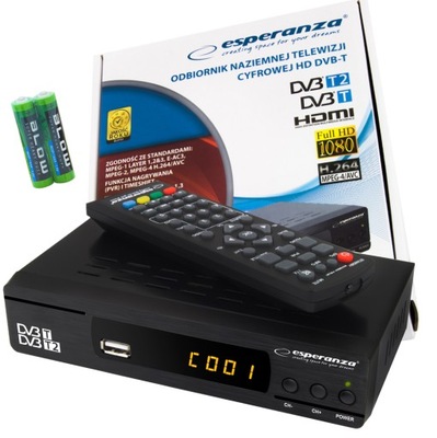 TUNER MARKOWY DEKODER TV CYFROWY DVB-T2 HDMI SCART