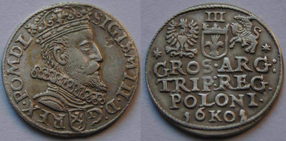 Trojak 1601 Zygmunt III Waza Kraków R1-Nieopisany