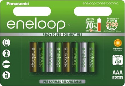 8X AKUMULATORKI PANASONIC ENELOOP BOTANIC R03/AAA