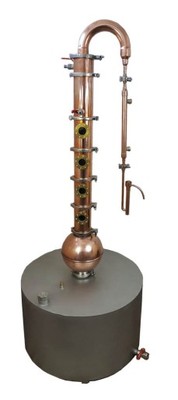 Miedziana Kolumna Półkowa +zbiornik 225l + kula