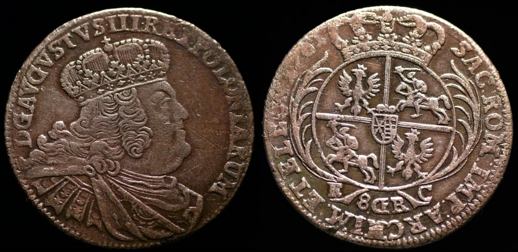 August III 8GR 1761 R7 T. 20 RRR, piekny