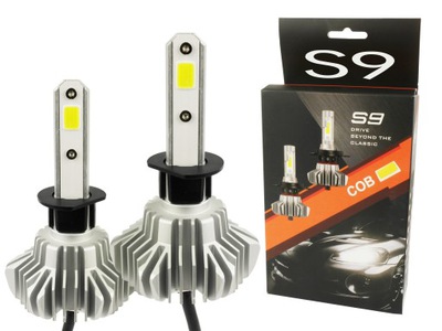 Zestaw LED H1 S9 COB 60W żarówki DZIEŃ/NOC 12000LM