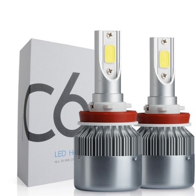 Zestaw LED COB H11 72W 7600 lm żarówki DZIEŃ/NOC