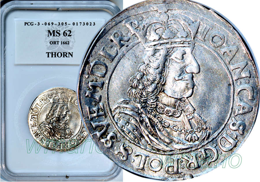 Jan Kazimierz, ort Toruń 1662, MS62