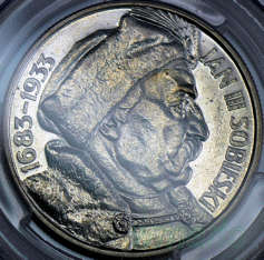 10 zł 1933 SOBIESKI, PCGS MS62, ŚWIEŻY STEMPEL