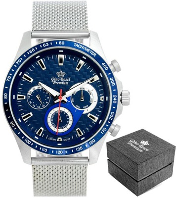 CHRONOGRAF Zegarek męski GINO ROSSI Premium KOLORY