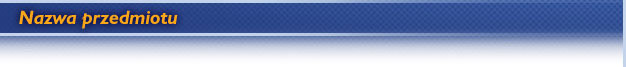 Nazwa przedmiotu