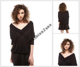 BERSHKA M (38) CZARNA wiskoza WYPRZEDAŻ