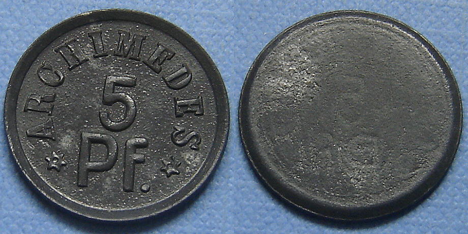 WROCŁAW, Archimedes, 5 fenigów b.d.