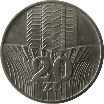 20ZŁ 1973 - WIEŻOWIEC I KŁOSY - STAN (1-) - K.762