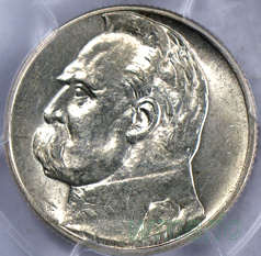 B. RZADKIE, 2 zł 1936 Piłsudski, mennicze, MS61