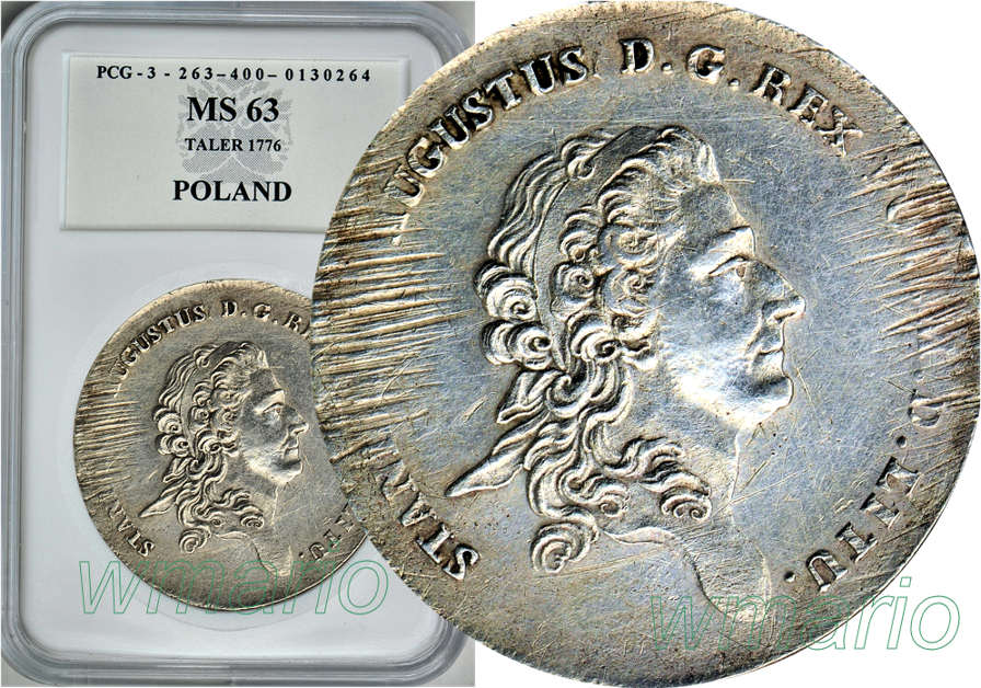 S. A. Poniatowski, talar 1776, MS63