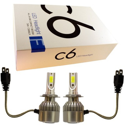 ŚWIATŁA LED H7 MIJANIA DROGOWE ŻARÓWKA 3800lm C6H7