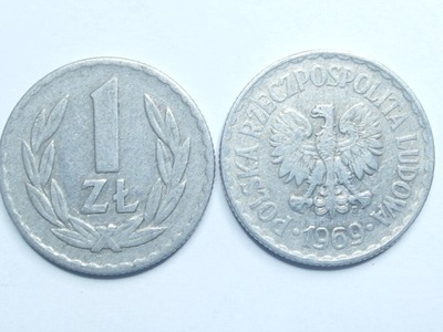 Moneta 1 zł złoty 1969 r ładna