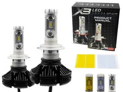 Żarówki LED H7 X3 ZES 50W DZIEŃ/NOC HOM. E8 10R