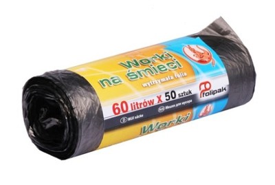 WORKI NA ŚMIECI 60L 50SZT NA ROLCE HDPE!