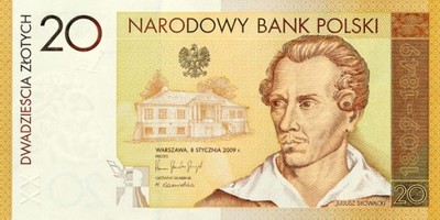 20 złotych Juliusz Słowacki 2009