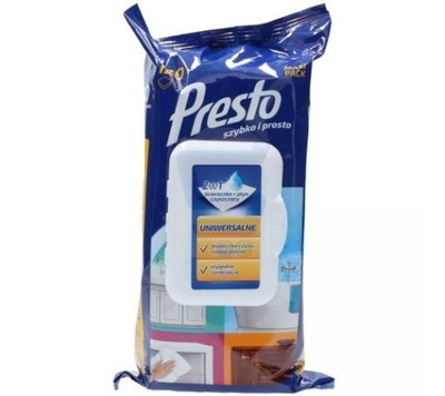 Presto ściereczki nawilżane uniwersalne 120szt.