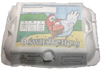 50szt wytłaczanki opakowania na 6 jaj nadruk