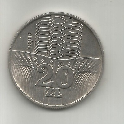 PRÓBA 20 ZŁ - WIEŻOWIEC I KŁOSY - 1973 stan I