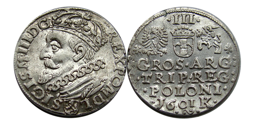 36. Zygmunt III,trojak,1601. Krakow. Stan! *R1*